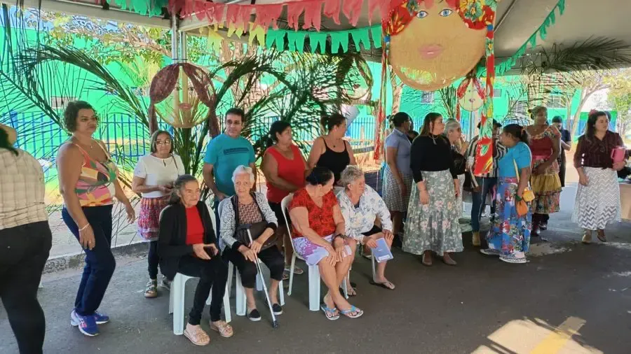 Imagem de compartilhamento para o artigo Festa junina anima grupo de hipertensos e diabéticos na UBS de Figueirão da MS Todo dia